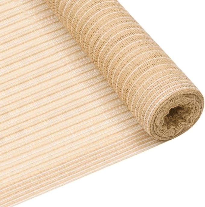 Privacynet Beige - Tuinscherm Net - Privacy Creëren - UV-Bestendig Duurzaam - 12 x 25 m - Beige