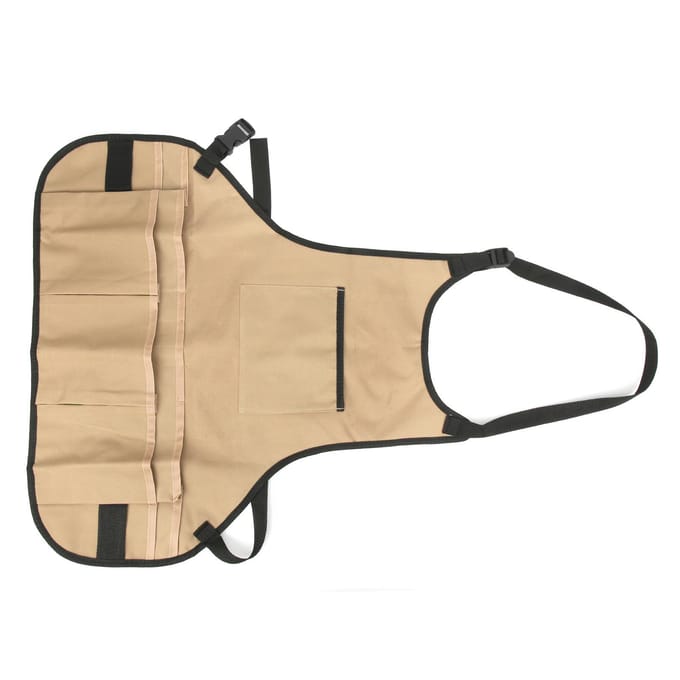 Tablier Multifonctionnel Type Technicien Porte-Outils Sac de Rangement Organisateur Pochette Trousse à Outils beige