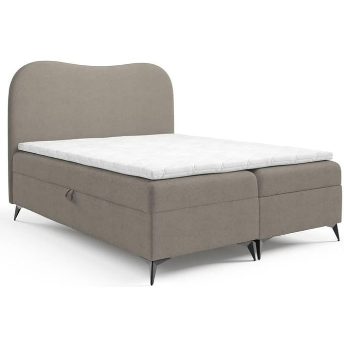Boxspring Adler bouclé met opbergruimte 180 x 200 cm | NADUVI Collection