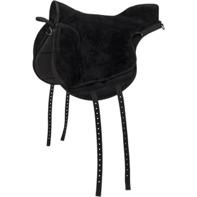 QHP Bareback Pad Super soft Zwart/Zwart - Shetlander