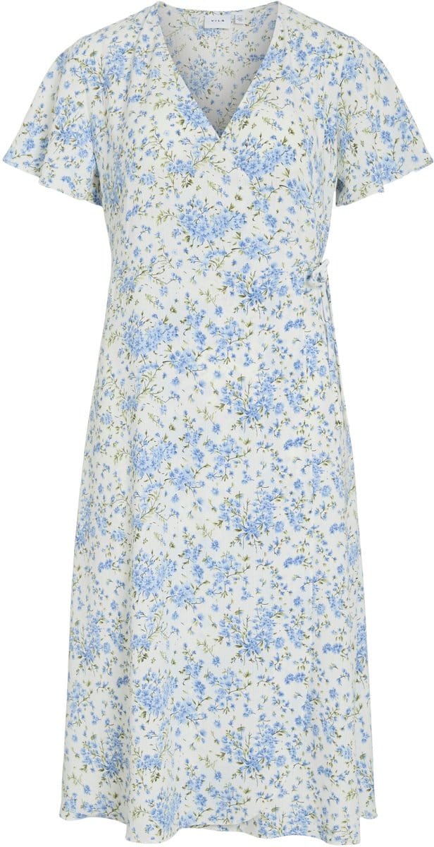 VILA - VILOVIE S/S WRAP MIDI DRESS - NOOS - Dames - Mini jurken