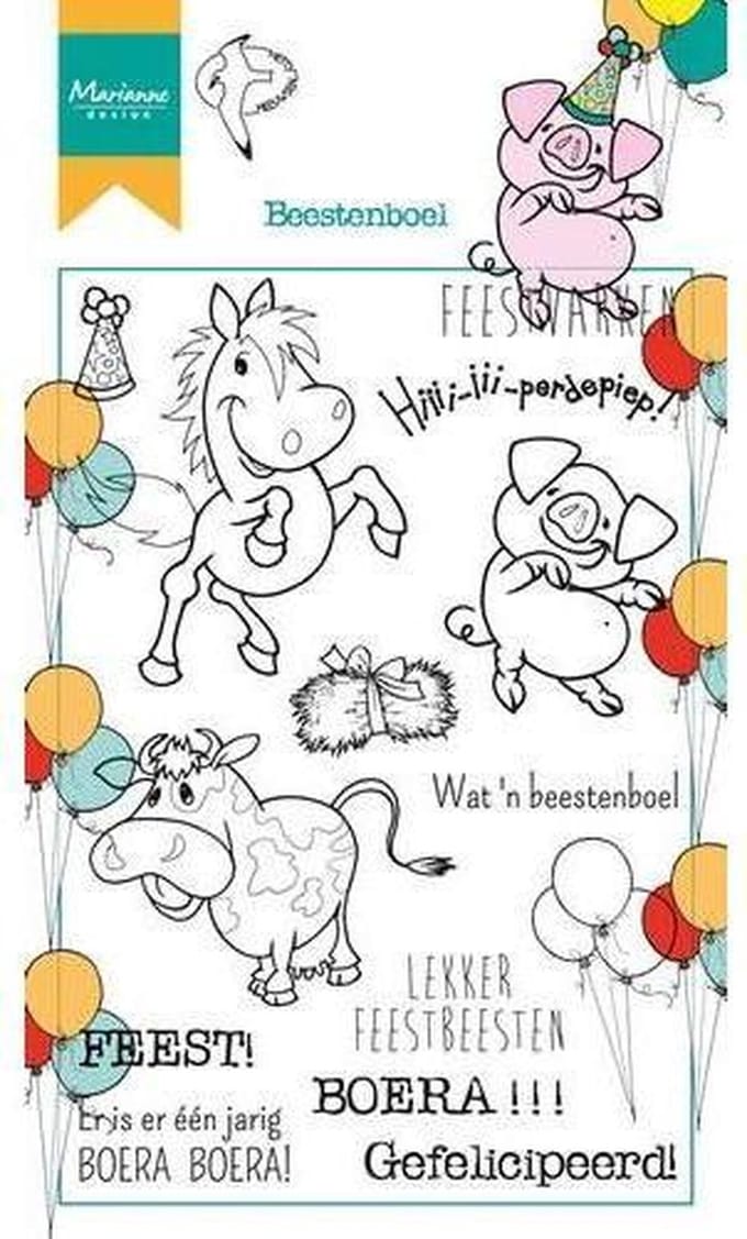 Marianne Design Stempel Beestenboel (Nederlands) HT1606