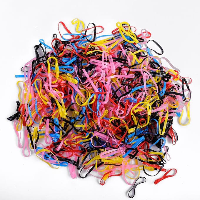 500 Stuks Huisdier Elastiekjes Gemengde Kleur Hoge Elasticiteit Rubber Rekbaar Huisdier Haar Strikjes voor Kat 500pcs blue