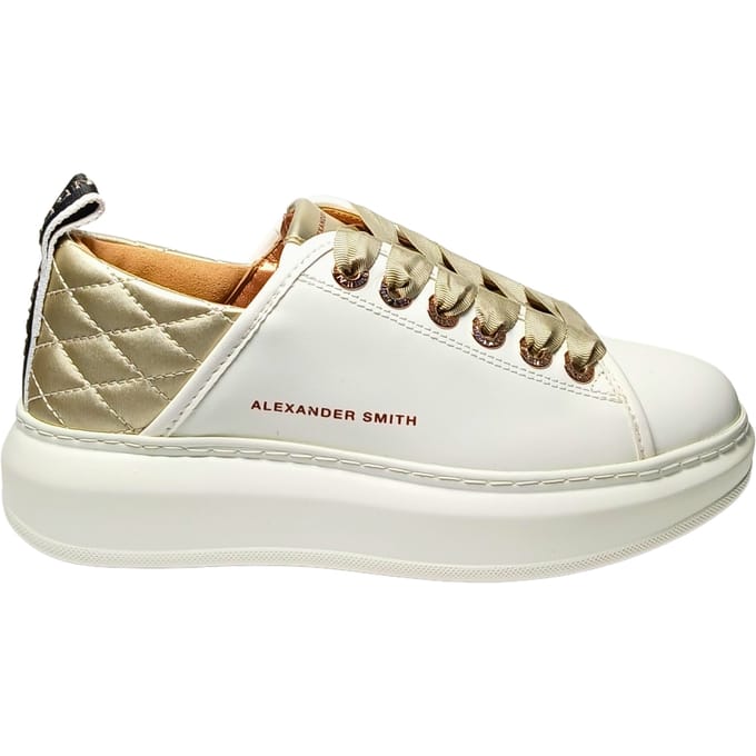 Damesschoenen Alexander Smith Wembley vrouw-witte mat goud