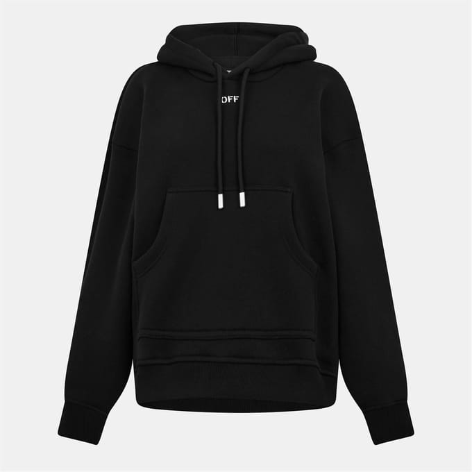 Dames Off White Off Stampullover Hoody in Zwart/Wit