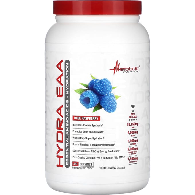 Metabolic Nutrition, Hydra EAA, Blauwe Framboos, 35.2 oz (1.000 g)