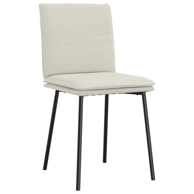 vidaXL Eetkamerstoelen 6 st fluweel crèmekleurig