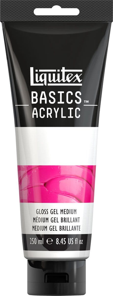 Liquitex 1041010 Basics Glans Gel Medium 250 ml Tube – Acrylmedium voor glans & mengtechnieken