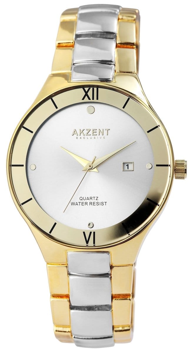 AKZENT herenhorloge metaal Zefir, 3 ATM