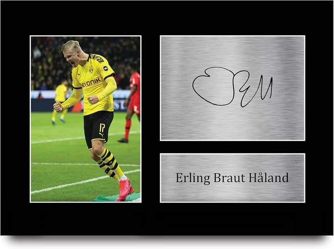 Gedrukte Gesigneerde Voetbalfoto A4 voor Voetbalfans