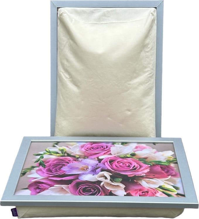 XL Laptray - Laptoptafel - Schootkussen - Extra Groot - Boeket Rozen - 50x37x8 cm
