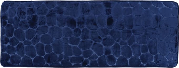 Tendance Badmat Pebble - Memory Foam - extra lang - donkerblauw - 45 x 120 cm - antislip - badkamer