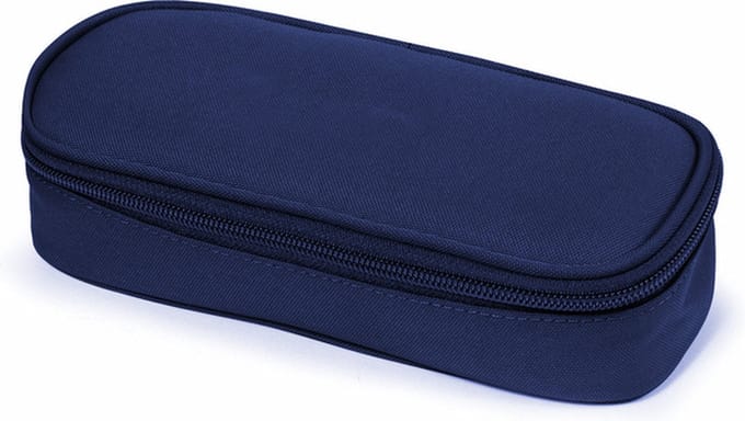 Kangaro penetui - ovaal - 22 x 5 x 9 cm - donker blauw - tekenetui