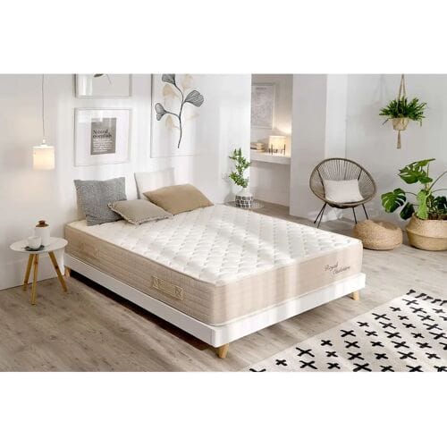 Royal Cashmere Matras - Visco-elastisch - Beige - 30 cm Dikte - 12 Zones - Duo-Systeem - Antibacterieel