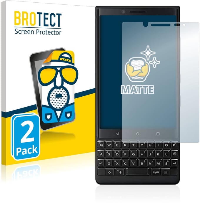 BROTECT - Screenprotector voor BlackBerry Key2 (Dual Sim) - Folie Beschermfolie matte 2 Stuks