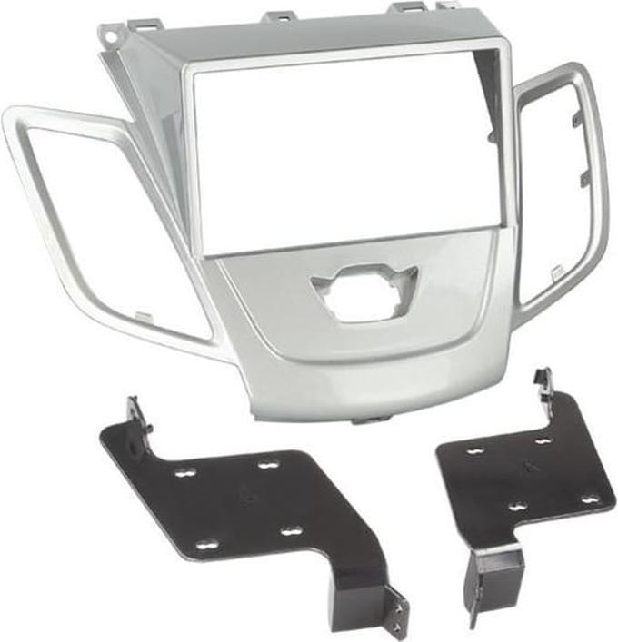 2-DIN Paneel geschikt voor Ford Fiesta (JA8) 2008-2017 - Kleur: Zilver