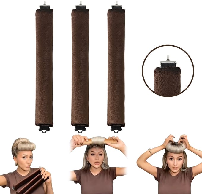 Haarrollers om haar te krullen zonder hitte Brown