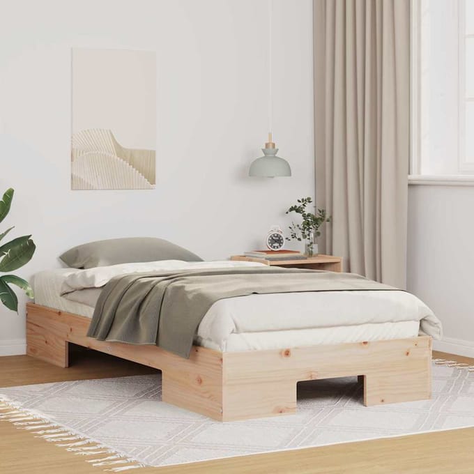 vidaXL - Bedframe - Bruin - 90 - x - 190 - cm