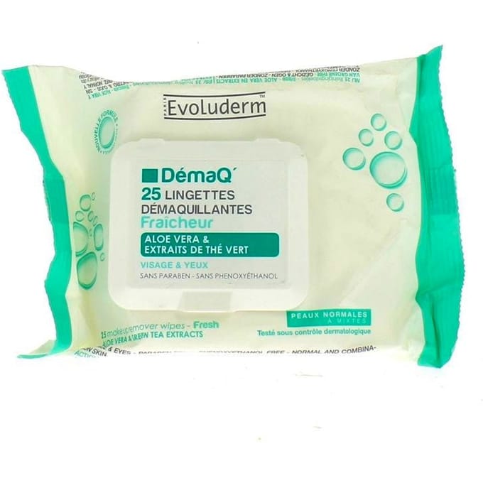 Evoluderm Make Up Remover Normal Skin Cleansing Wipes 25 st
