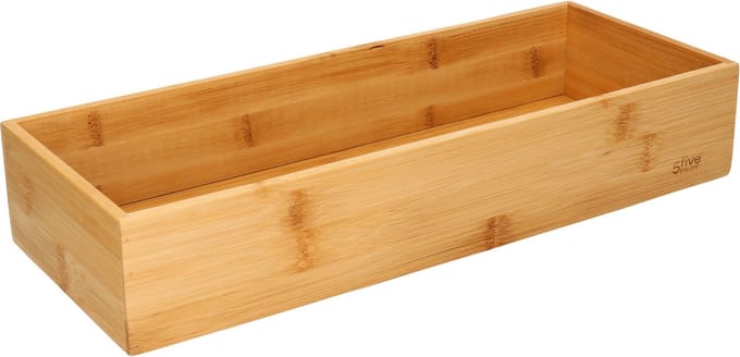 Lade bakjes/organize set - Tidy Smart - 4-delig - bamboe - opbergsysteem/opbergen