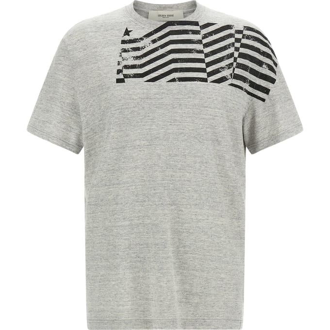 Journey Unisex Regular T-shirt Cotton Slub Jersey Flag Print