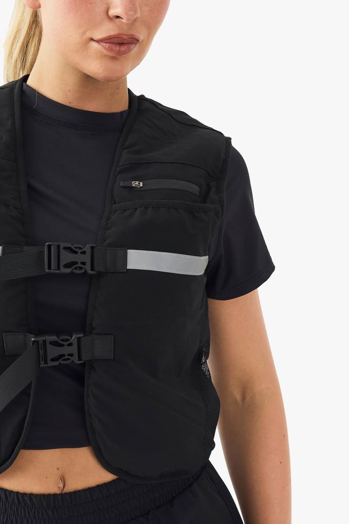 boohoo Dames DSGN Studio Sport Hydratatie Vest | Zwart | Maat: Medium