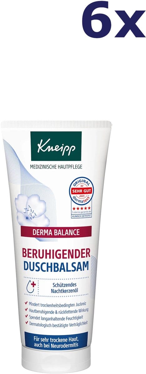 6x Kneipp Derma Balance Soothing Shower Balm 200ML