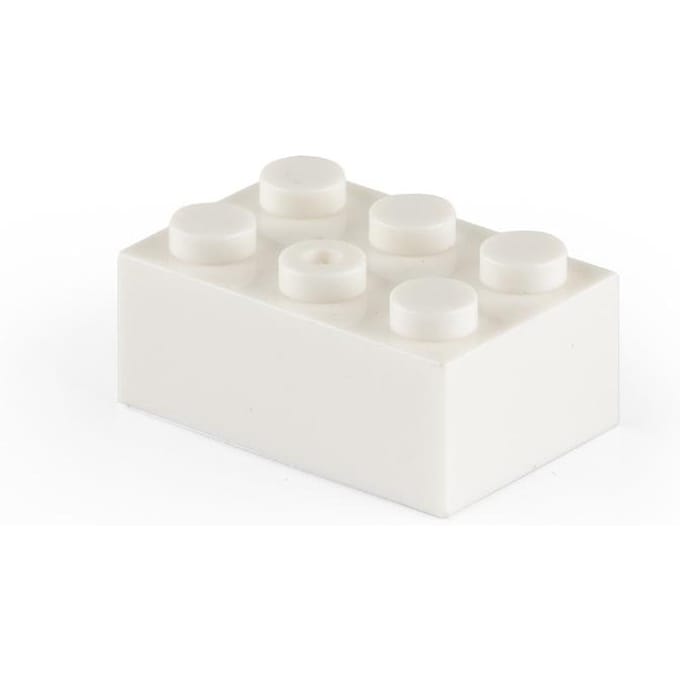 10 PIÈCES Briques de Construction DO-IT-YOURSELF épaisses 2x4 Points 16 Couleurs Briques Dimension Compatible Avec 3002 jouets pour enfants Éducatif idéal pour 10PCS blanc