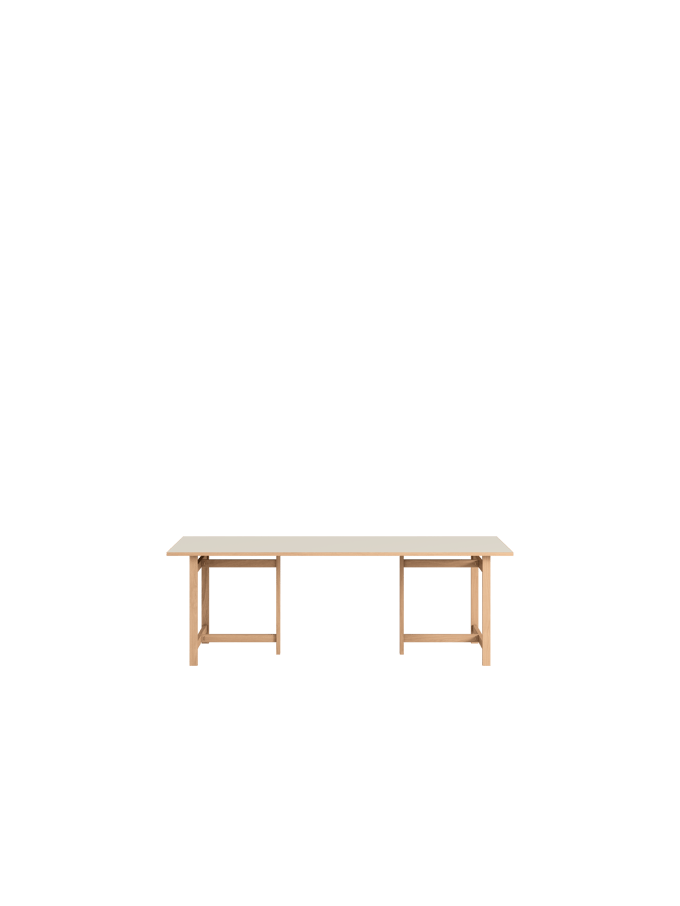 Moebe Rectangular Dining Table - Light Grey - 220 cm