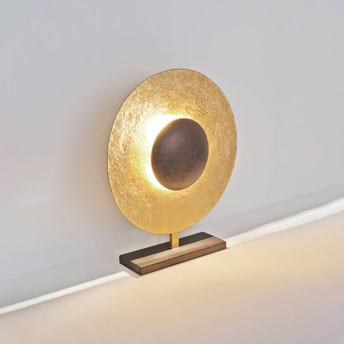 Holländer Tafellamp Satellite hoogte 52cm goud/bruin