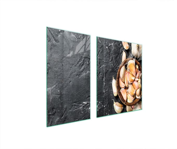 TMK ArtDeko - Snijplank - 90x52 cm - Czosnek - Glas