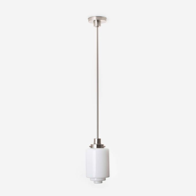 Hanglamp Getrapte Cilinder Medium 20's Matnikkel - Art Deco Trade