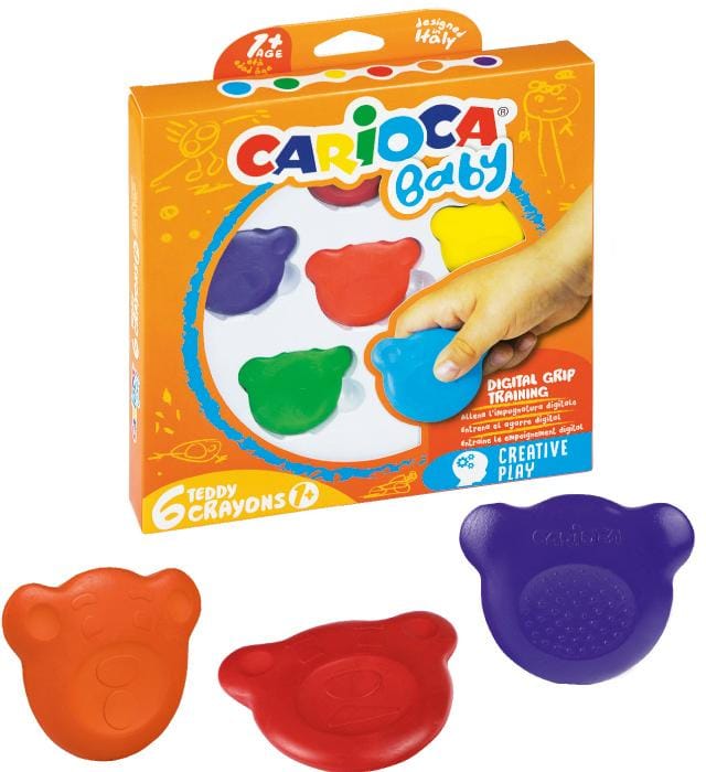 CARIOCA BABY TEDDY "digital grip training" Teddy emotions 6 kleurpads