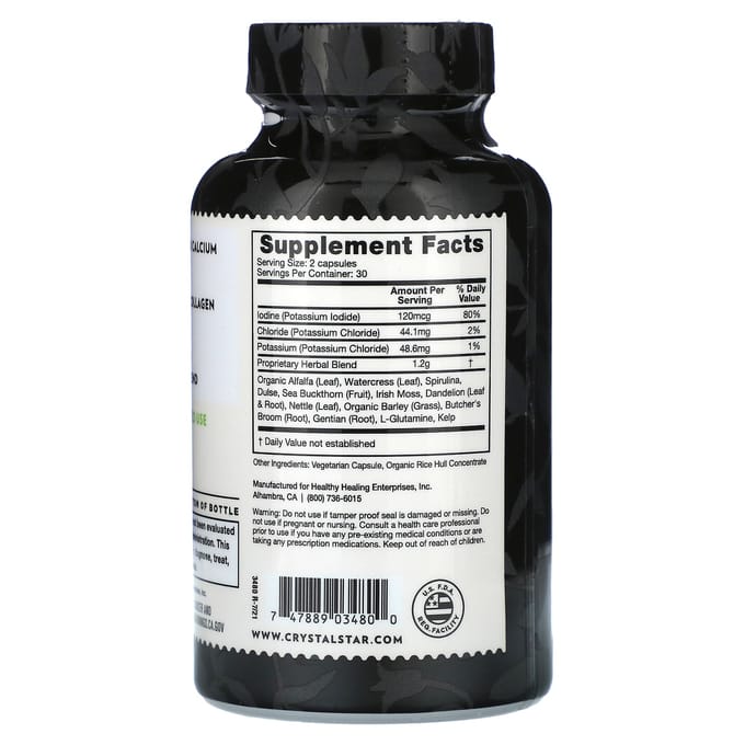 Crystal Star, oceaanmineralen, 60 vegetarische capsules