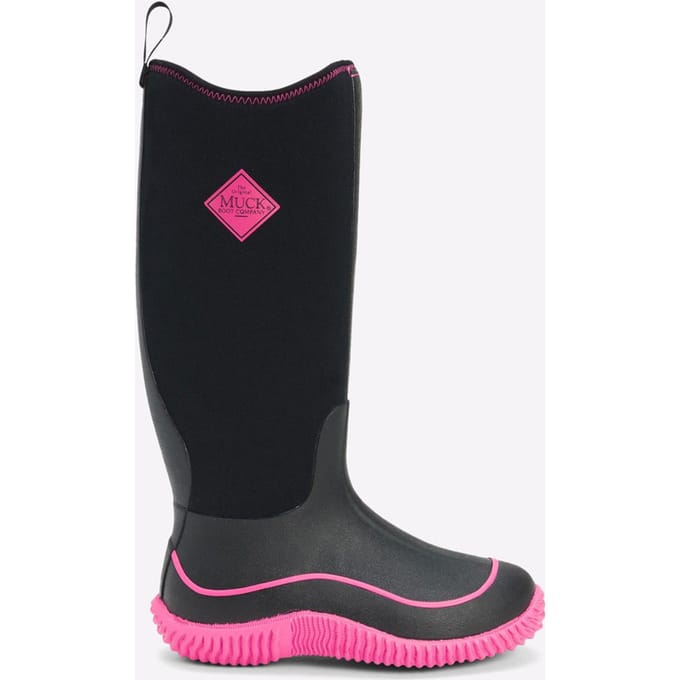 Muck Boot Hale | Zwart/Roze - Regenlaarzen - Maat 41 -