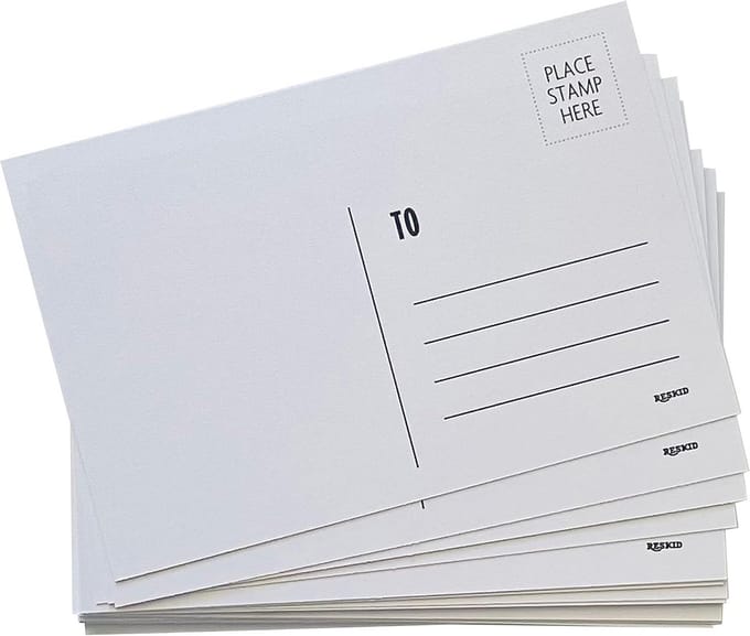 100 Blanco Ansichtkaarten 4x6 inch - Witte Postkaarten om te Versturen