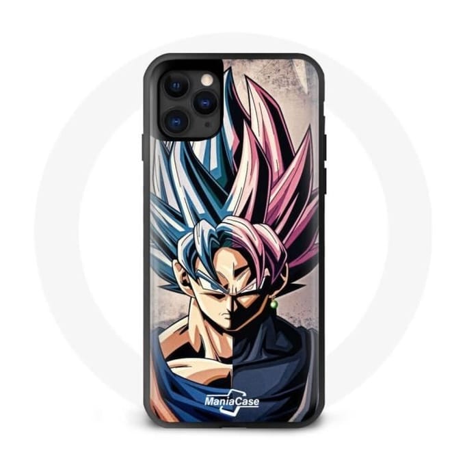 Telefoonhoesje - Maniacase - Iphone 13 Mini - Dragon Ball Goku - Flexibel - Uniek ontwerp blauw