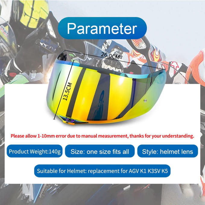 Vervanging van het helmvizier voor AGV K1 K3SV K5 integraalhelm motorfiets windscherm helmlens Style 6