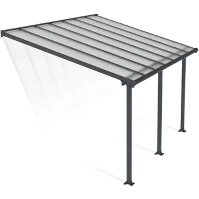 Palram | Canopia - Terrasoverkapping Olympia - Helder - Donkergrijs - 425x294cm