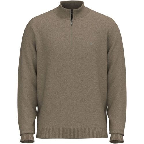 Fynch-Hatton Trui Troyer Zip Lambswool Taupe / male