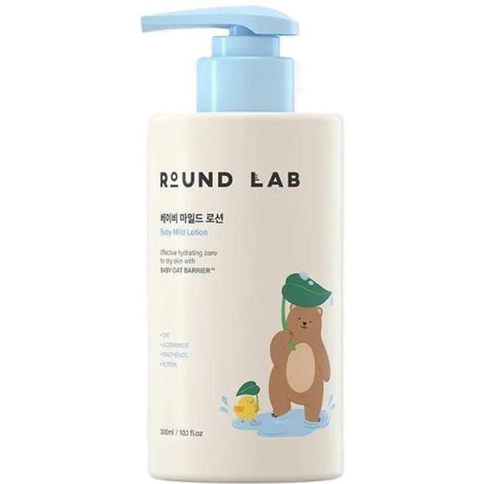 Round Lab Baby Mild Top tot Teen Wasgel 300ml + Lotion 300ml Set Zacht Baby Lichaamsverzorgings Duo white
