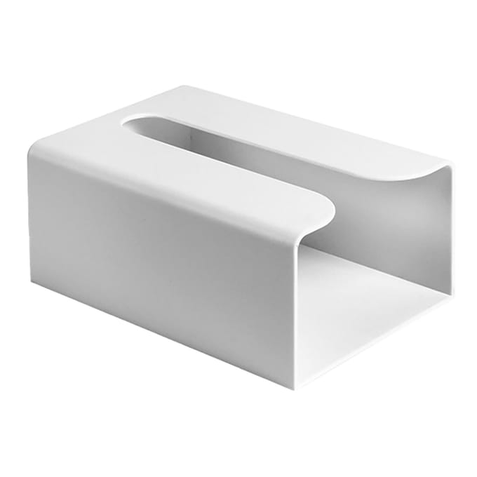Boîte à mouchoirs murale polyvalente élégante élégante gain de place porte-mouchoirs pour la maison L White white