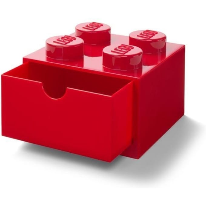 LEGO - Opbergbox Bureaulade Brick 4 - Kunststof - Rood