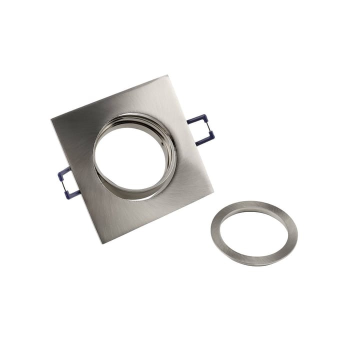 Deko Light Samsola, eckig, gebürstet, Silber 110046 Plafondspot GU10 Zilver (geborsteld)