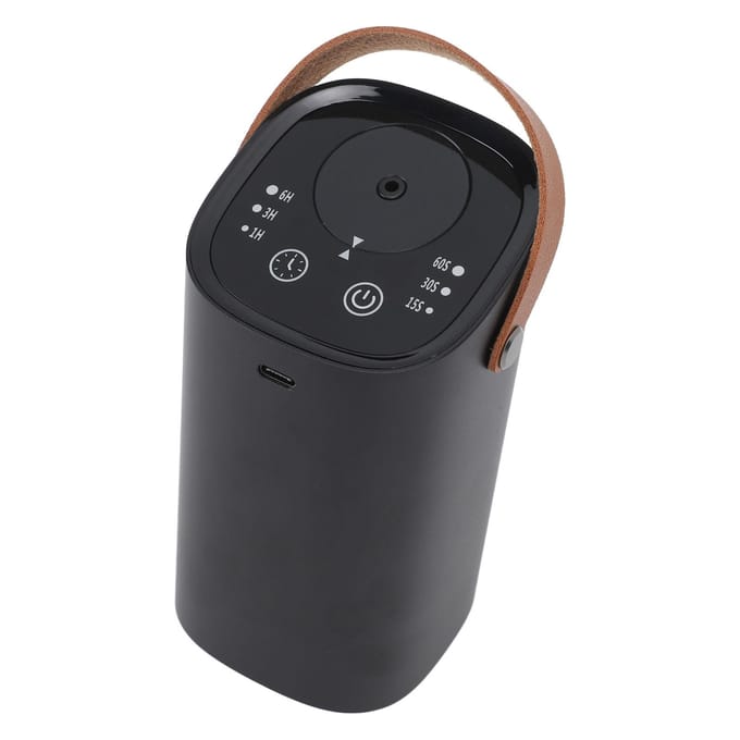 Draagbare Waterloze Aromatherapie Machine Intelligent Touchscreen USB Opladen Auto Automatische Aromatherapie Diffuser black
