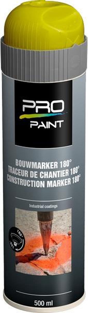 Pro-Paint Markeerspray Geel 500ml 180º