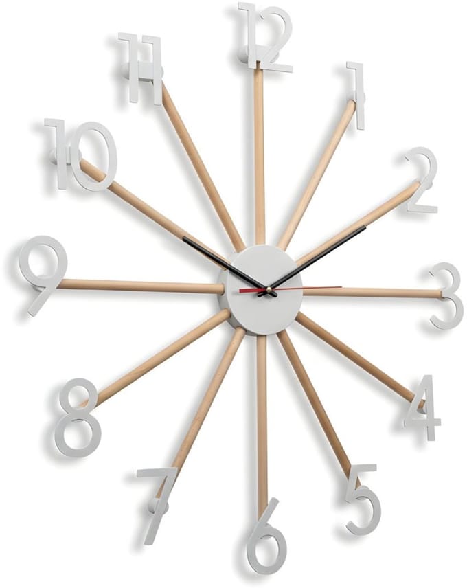 Home 3D - Moderne Stille Wandklok Stracciatella - 60cm - Gemaakt in Nederland - Home Design