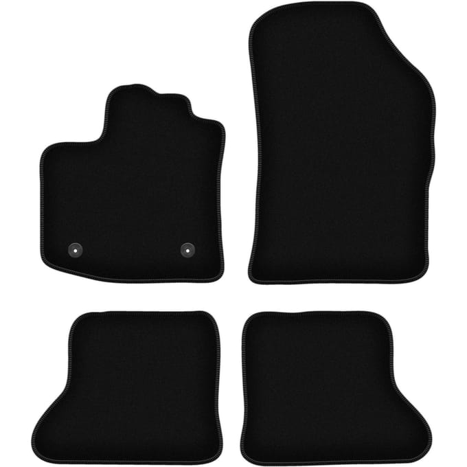BASIC zwarte veloursmatten voor: Dacia Dokker minivan (2013-)