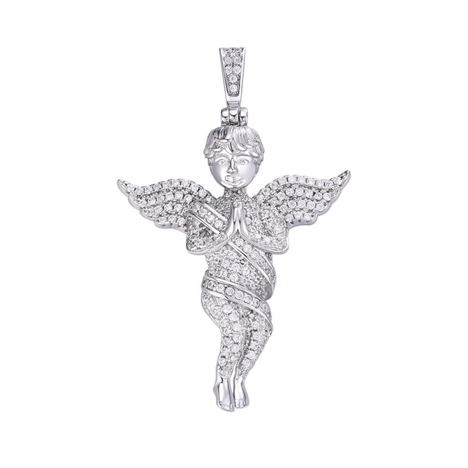 Juwelier Zwartevalk zilveren (gerhodineerd) engel hanger - 24.269