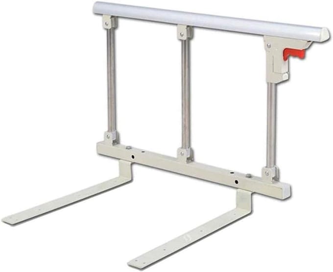 Veiligheidsreling Bed - Hulpgreep Leuning - Ouderen Hulp - Inklapbaar Ontwerp - 70 x 40 cm - Zilver